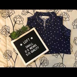 [ LOFT ] Polka Dot Collared Shell